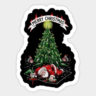 Drunk Santa Claus Sticker